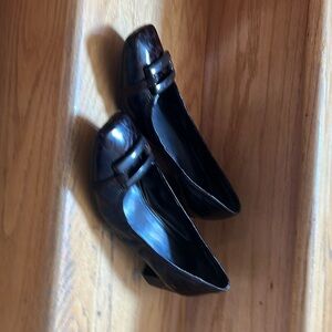 Cute brown low heel loafer